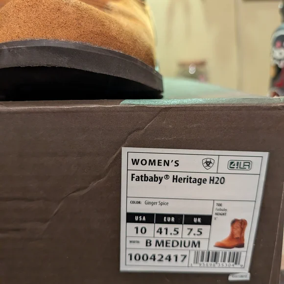 Tan Suede Western Boots with Embroidery - Picture 2 of 10